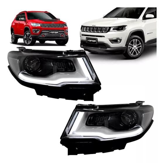 Imagem de Farol Jeep Compass 2017 2018 2019 2020 2021 Com Led