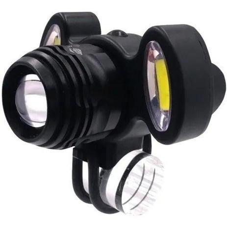 Imagem de Farol Lanterna Recarregável USB 2cob Led Capacete Bike