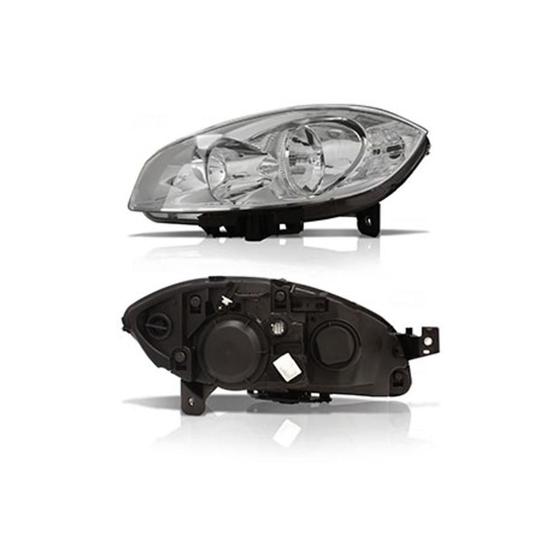 Imagem de FAROL LD para LINEA 08/12 (FAROL DUPLO CROMADO/ PISCA CRISTA
