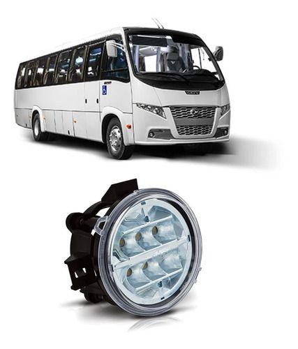 Farol Milha 6 LED Longo Alcance Ônibus Caio Marcopolo Volare 24 volts