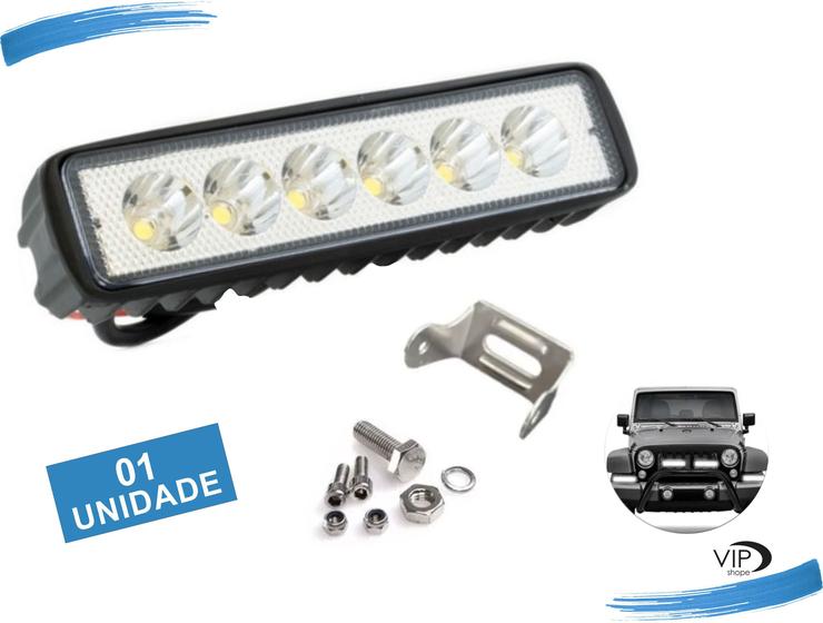 Farol Milha Auxiliar 6 Leds 18w Off Road Moto Carro Gzd118 Menor preço em Farol Milha Auxiliar 6 Leds 18w Off Road Moto Carro Gzd118