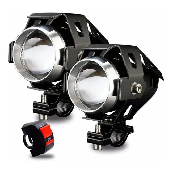 Farol Milha Led Auxiliar Neblina Moto Universal Aluminio Menor preço em Farol Milha Led Auxiliar Neblina Moto Universal Aluminio