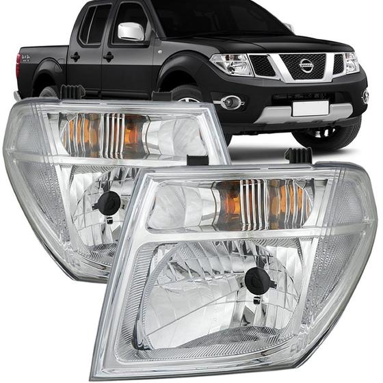 Imagem de Farol Nissan Frontier 2008 2009 2010 2011 Cromado