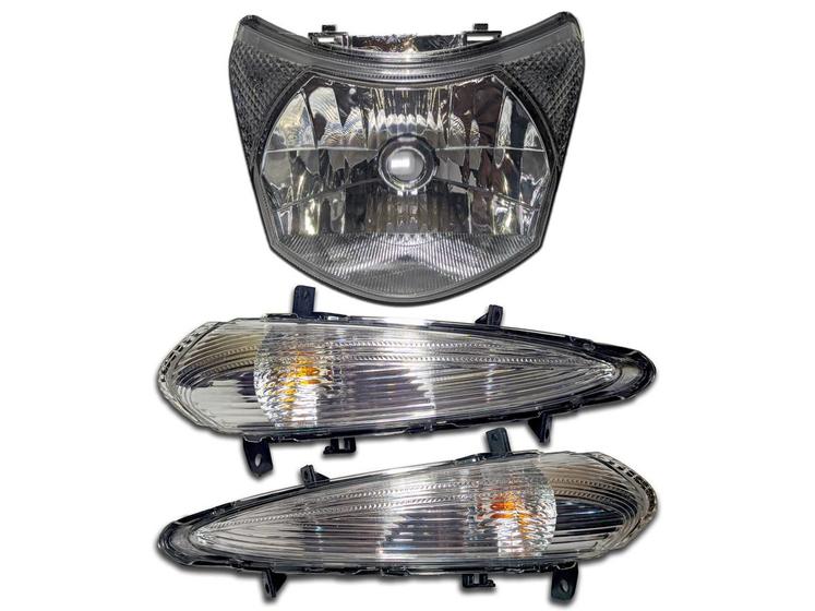 Imagem de Farol + Par Pisca Seta Honda Biz 125 2011 2012 2013 2014 2015 2016 2017