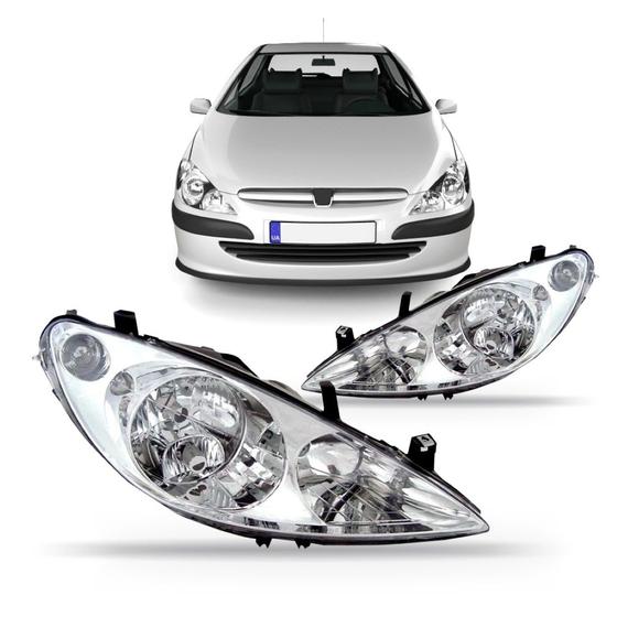 Imagem de Farol Peugeot 307 2003/ Cromado Com Auxiliar