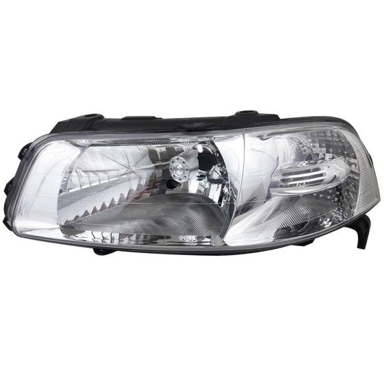 Imagem de Farol Principal Cromado Foco Simples com Carcaça Preta Gol Parati Saveiro Versão G3 99 até 2005
