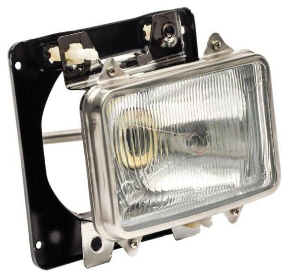 Imagem de Farol Principal Mb Cara Preta Lado Direito/esquerdo H1 Aro Cromado Com Soquete Orgus