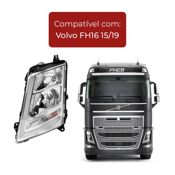 Imagem de Farol Principal Volvo Fh16 2015 A 2019 Novo Led LD Ou LE