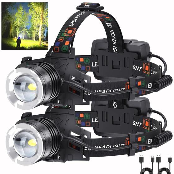 Imagem de Farol Recarregável BERCOL LED 990000 Lumens - Pacote com 2
