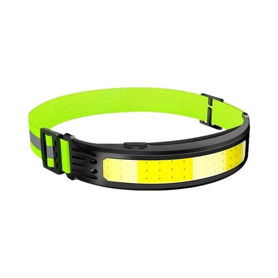 Imagem de Farol Recarregável COB com Sensor - 6 Modos de Iluminação - Ideal para Pesca e Acampamento