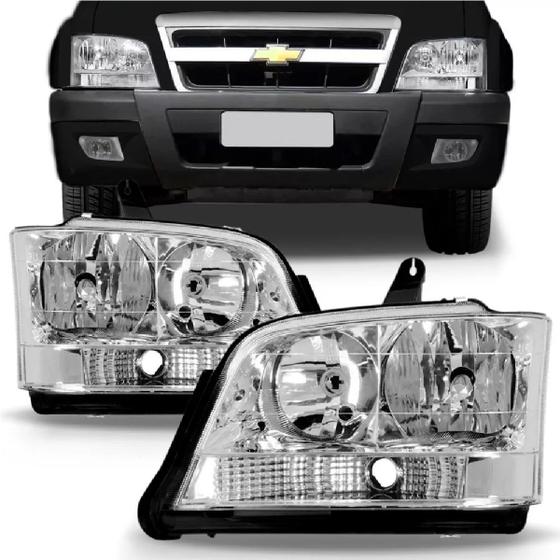 Imagem de Farol S10 Blazer 2001 2002 2003 2004 2005 2006 2007 2008 2009 2010 2011 Cristal