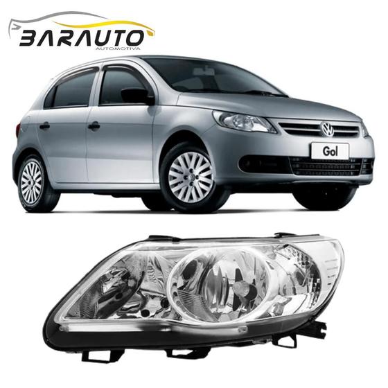 Imagem de Farol saveiro 2008 a 2013 g5 mascara cromada foco duplo esquerdo