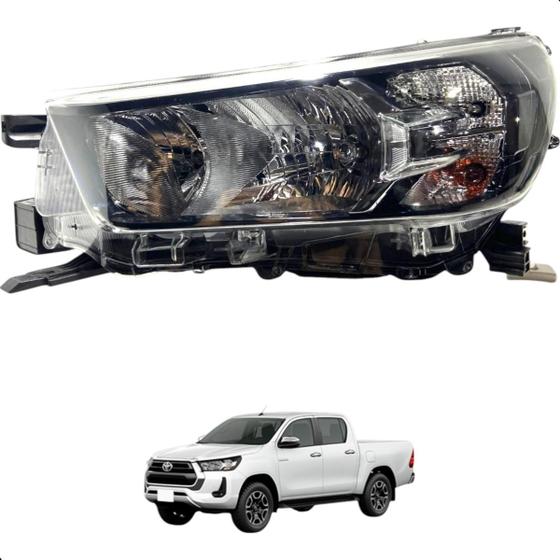 Imagem de Farol Sem Led Hilux Sr Srv 2021 2022 2023 Esquerdo