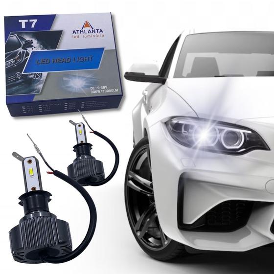 Imagem de Farol T7 H3 Par de Lâmpada Automotiva Carro Kit Super Led