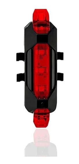 Imagem de Farol Traseiro Bicicleta Recarregável Usb Farol Pisca Vermelho - ECOODA