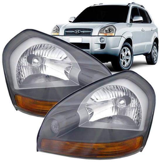 Imagem de Farol tucson 2004 a 2014 cromado com pisca ambar