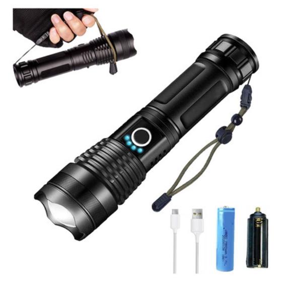 Imagem de Farolete 5 Modos De Iluminação T9 Resistente Á Àgua Ideal P/Pesca Noturna Caça Lanterna C/ Zoom