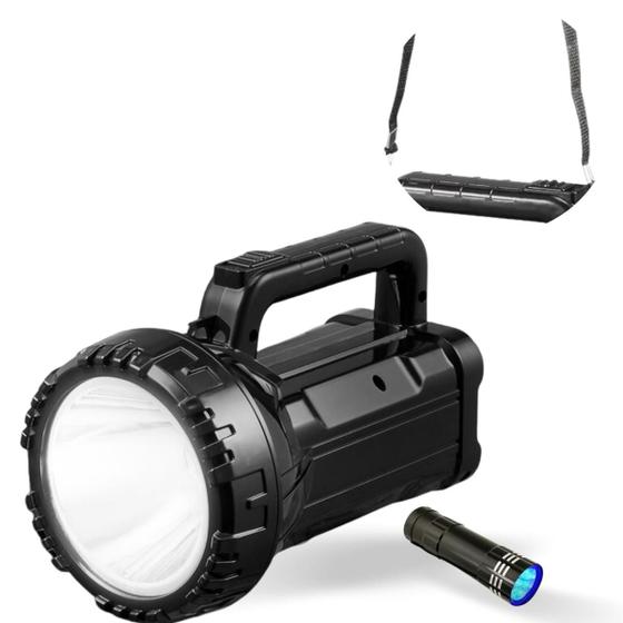 Imagem de Farolete Lanterna Holofote 2 em 1 LED e Mini Lanterna com ZOOM