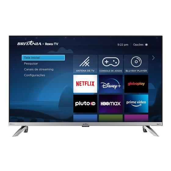 Fast Smart TV Britânia 32'' BTV32G7PR2CSBLH Led Dolby Áudio Menor preço em Fast Smart TV Britânia 32'' BTV32G7PR2CSBLH Led Dolby Áudio