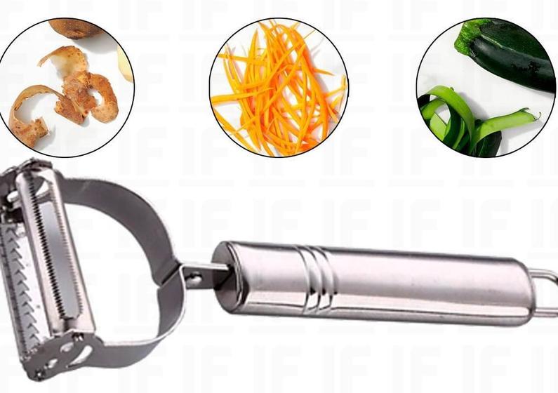 Fatiador E Descascador Em Aço Inox Para Frutas Verduras Menor preço em Fatiador E Descascador Em Aço Inox Para Frutas Verduras