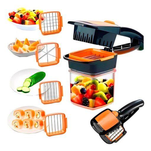 Imagem de Fatiador Multi Cortes 5 Em 1 Com Pote Manual Alimentos