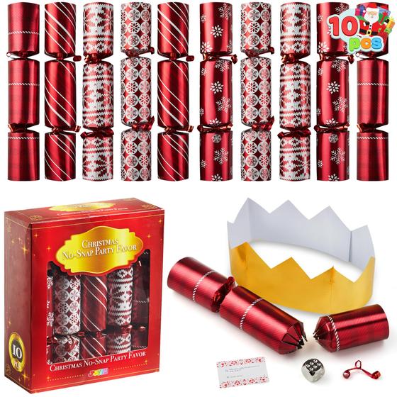 Imagem de Favor de festa de Natal JOYIN Red Deluxe Snowflake Design x10