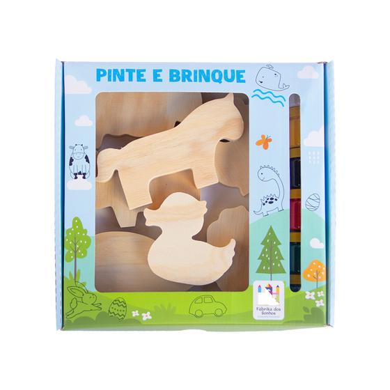 Imagem de Fazendinha para pintar e brincar kit brinquedo educativo montessori