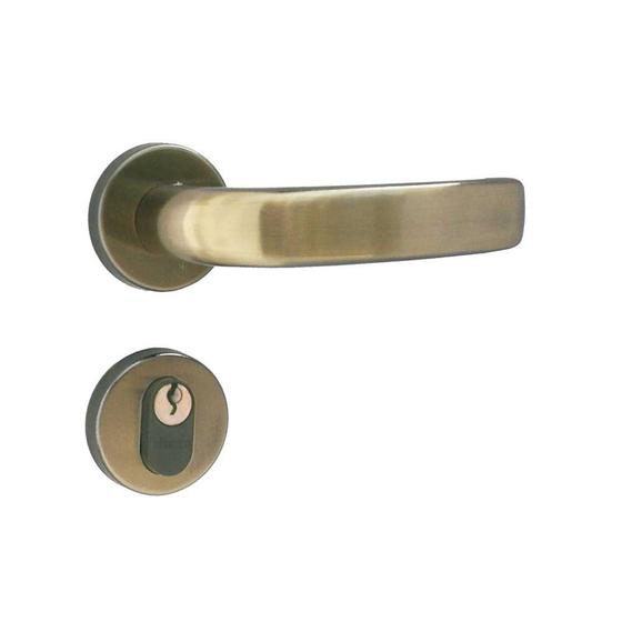 Fechadura Aliança Externa de Aço Zamac Galaxy com Roseta Bronze Latonada Menor preço em Fechadura Aliança Externa de Aço Zamac Galaxy com Roseta Bronze Latonada
