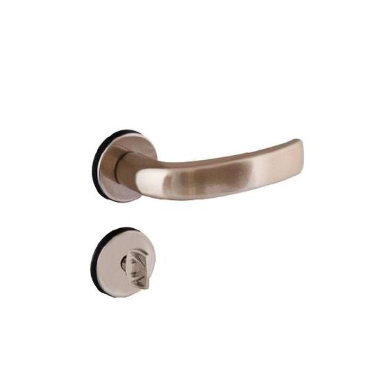 Imagem de fechadura banheiro galaxy roseta 40mm bronze latonado alianca