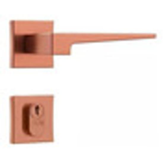 Imagem de Fechadura Classic 3200 Roseta Quadrada Rose Externa Stam