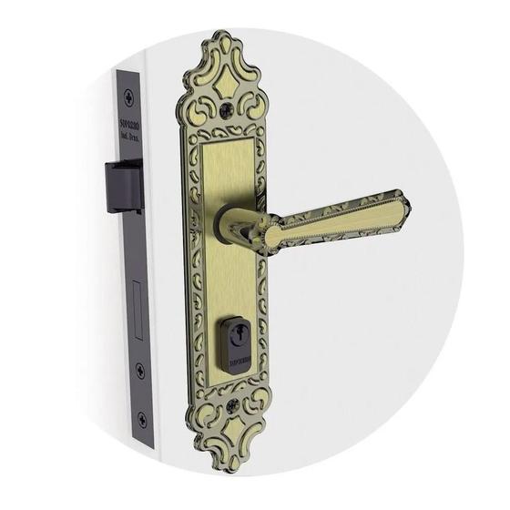 Imagem de Fechadura Colonial Veneza 40mm Soprano Porta Madeira Externa