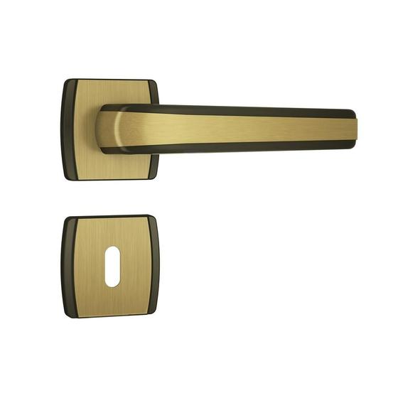 Imagem de Fechadura com Maçaneta Stam Interna 813/23 40mm Aço Roseta Quadrada Cor Oxidado