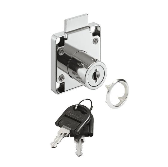 Imagem de Fechadura de Embutir 32 mm com Chave Dobrável Cromada