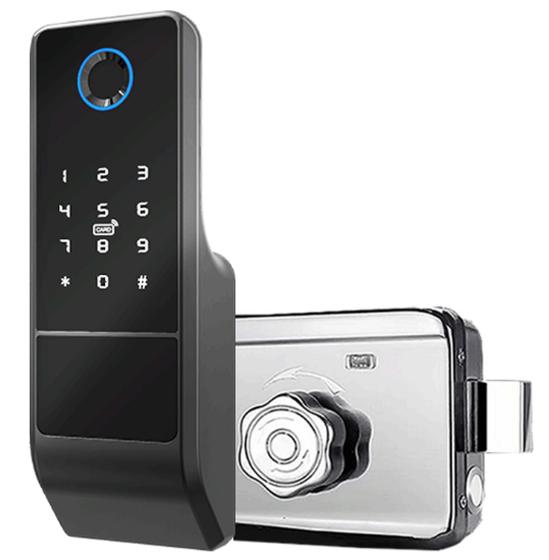 fechadura digital ads externa com senha biometria cartão e chave de seguranca Menor preço em fechadura digital ads externa com senha biometria cartão e chave de seguranca