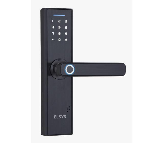 Fechadura Digital de Embutir Com Biometria ESF-DE2000B Preta Elsys Menor preço em Fechadura Digital de Embutir Com Biometria ESF-DE2000B Preta Elsys
