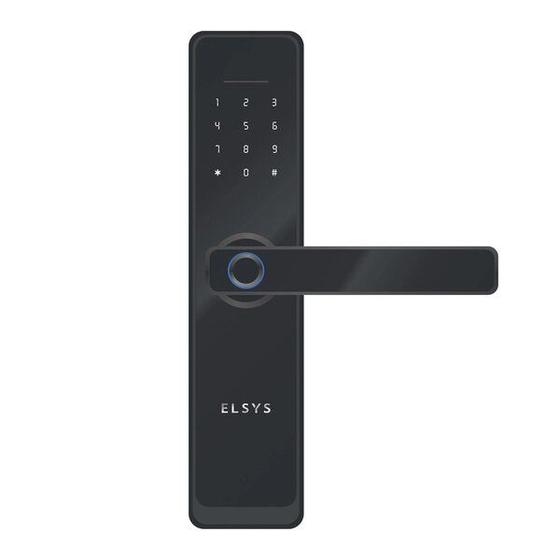 Imagem de Fechadura Digital De Embutir Wi-fi Com Biometria Esf-de4000b Preto Elsys