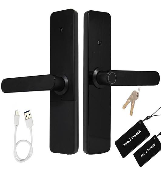 Fechadura Digital Eletrônica Smart Biometria Card Senha 25cm Menor preço em Fechadura Digital Eletrônica Smart Biometria Card Senha 25cm