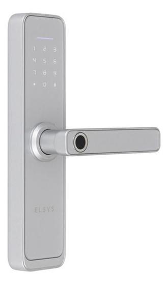 Imagem de Fechadura Digital Elsys Prata Biometria, Chave, Senha E Wifi