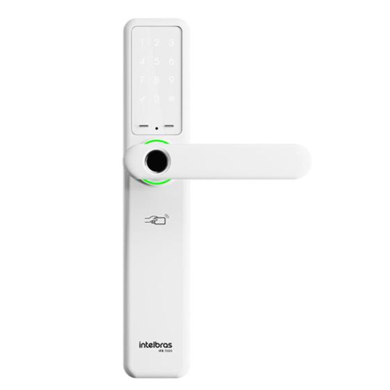 Imagem de Fechadura digital embutir izy smart com maçaneta ifr 7000 branca - intelbras