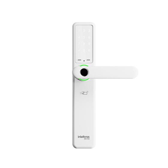 Imagem de Fechadura Digital Inteligente de Embutir com Biometria MFR 7000 Branca Intelbras