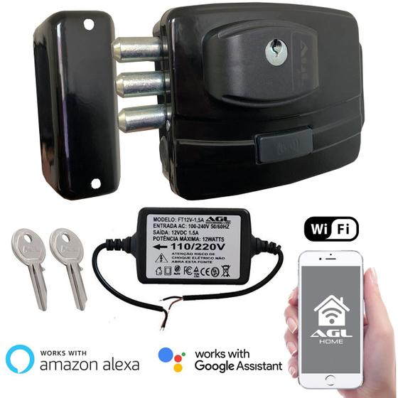 Fechadura Eletrônica Elétrica Inteligente Wi-Fi Comando Voz App AGL Ultra Magic Menor preço em Fechadura Eletrônica Elétrica Inteligente Wi-Fi Comando Voz App AGL Ultra Magic