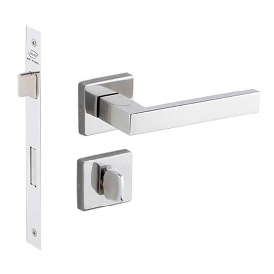 Imagem de Fechadura Hato 2 Quadrada Banheiro Inox Polido CReto