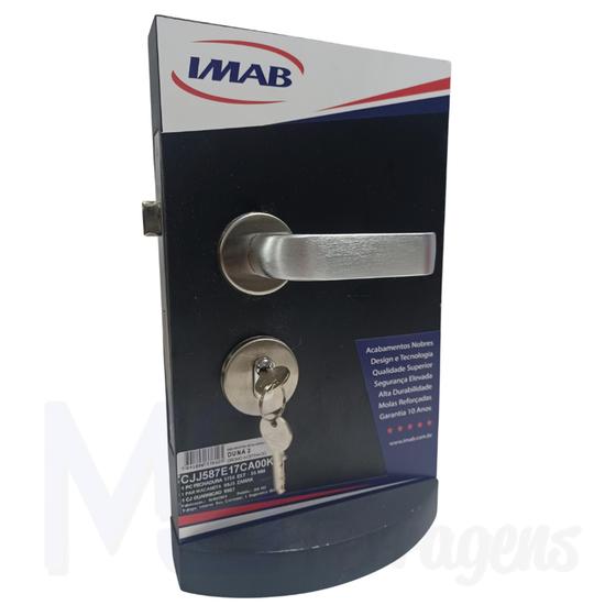 Imagem de Fechadura Imab Duna 3 Porta Madeira Externa Máquina 55mm - Inox Escovada