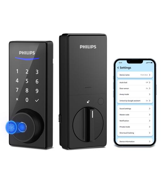 Imagem de Fechadura Inteligente Philips Smart Bluetooth - Preta Fosca