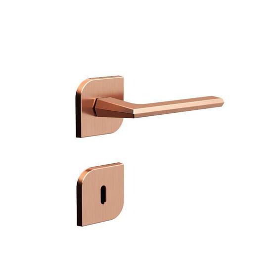 Imagem de Fechadura Interna 3F 735I/127 Roseta Quadrada Rose Gold