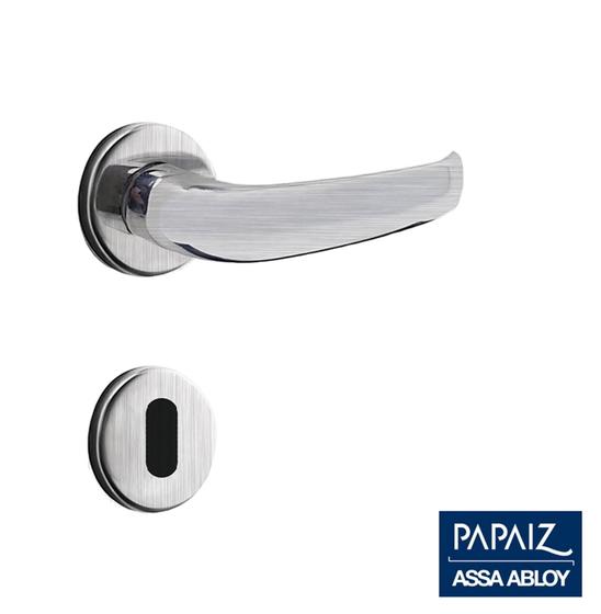 Imagem de Fechadura Interna Mz920 Papaiz 40mm Roseta Cromado Acetinado