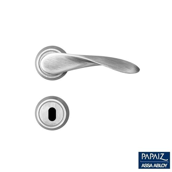 Imagem de Fechadura Papaiz Mz420 Interna 55mm Roseta Cromada Acetinado