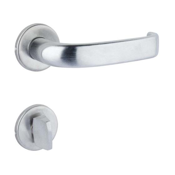 Fechadura para banheiro de aço zamac 236 ST1 40 com roseta 303 cromo acetinada La fonte Menor preço em Fechadura para banheiro de aço zamac 236 ST1 40 com roseta 303 cromo acetinada La fonte