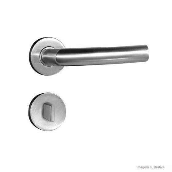 Fechadura para Banheiro de Inox Luma 55mm com Roseta Pado Menor preço em Fechadura para Banheiro de Inox Luma 55mm com Roseta Pado