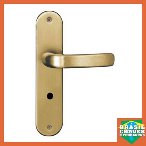 Imagem de Fechadura para porta de Banheiro STILO 480 Bronze Latonado 40mm MGM Maçaneta Alavanca